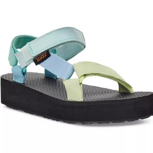 NEW Teva Kids Midform Universal Sandals Light Green Blue Sport Outdoor Shoe Sz 1